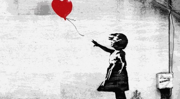 L'opera di Banksy "Bambina col palloncino"