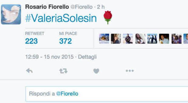 Fiorello, una rosa per Valeria Solesin: il commovente post su twitter
