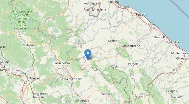 Terremoto tra Marche e Umbria, scossa di 2.9 con epicentro ad Apecchio