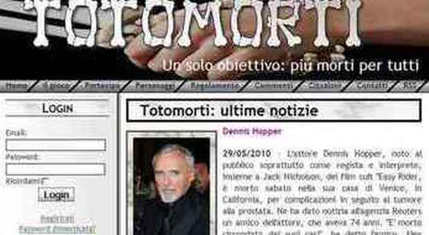 La home page di Totomorti.com