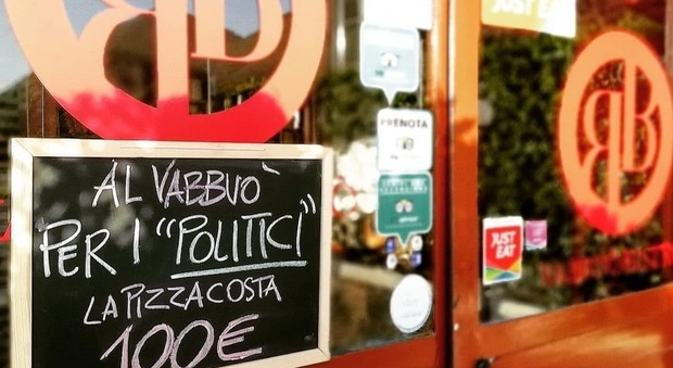 «Per i politici la pizza costa cento euro»