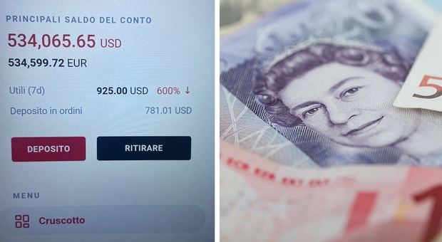 Truffa investimenti online, la foto dello screenshot del conto e alcune banconote (Foto di PublicDomainPictures da Pixabay )