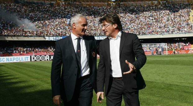 Ranieri e Mazzarri prima di una partita Napoli-Roma