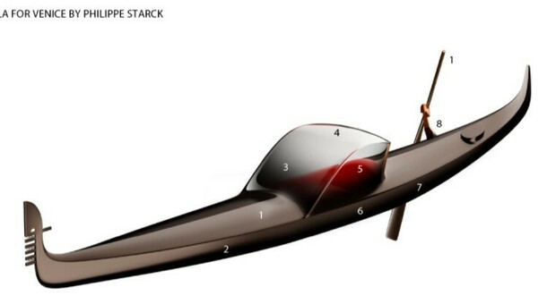 IL MODELLO Il disegno della gondola dei sogni realizzato da Philippe Starck