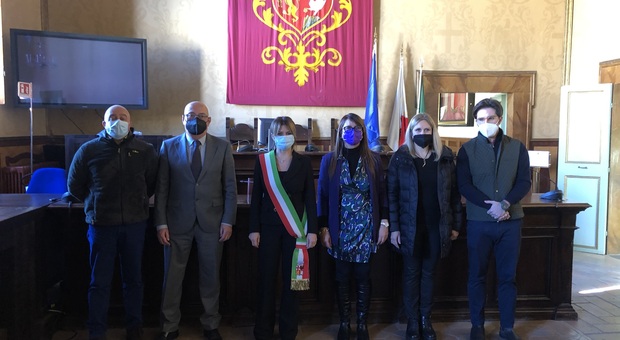 La presidente della Provincia di Terni Laura Pernazza in visita ad Orvieto