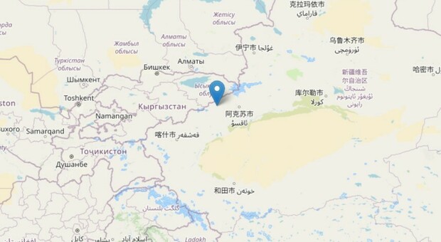 Terremoto 6.7 in Kazakistan, al confine con la Cina: scossa è stata registrata alle 19.09 ora italiana