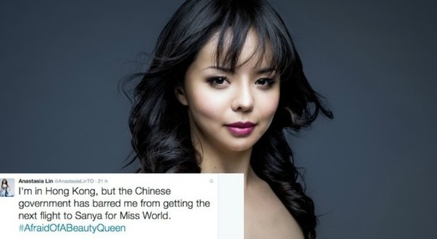 Anastasia deve andare alle finali di Miss Mondo ma è bloccata a Hong Kong: la Cina non la vuole
