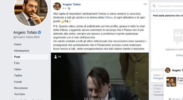Il sottosegretario Tofalo scatena l'ira del ministro Trenta: un video con Hitler per criticare i vecchi sindacati militari Guarda