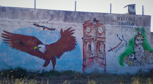 Restaurato il grande murales dedicato al guerriero Skanderbeg