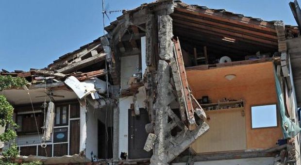 Una casa distrutta a Rovereto