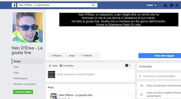 Omicidio Vasto, su Fb pagine choc inneggianti alla morte di Italo
