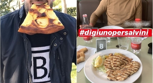 immagine L'ironia social su #DigiunoPerSalvini: pizza e pasta per l'ex ministro
