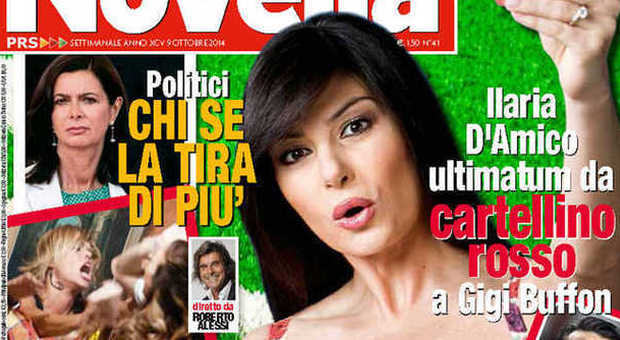 Ilaria D'Amico sulla copertina di "Novella2000"