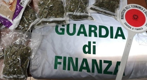La droga sequestrata dalla guardia di finanza a Perugia