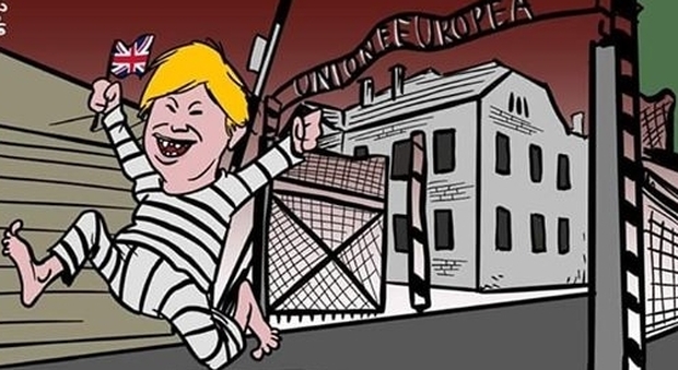 La Ue come Auschwitz, polemica sul vignettista Marione. Virginia Raggi si dissocia