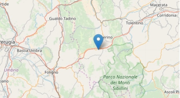 Terremoto, scossa 3.9 a Muccia alle 20.41 avvertita in Umbria fino a Perugia