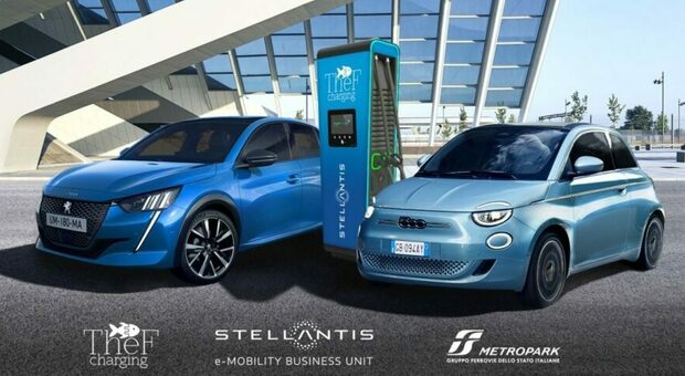 Stellantis e TheF Charging estendono il loro network di ricarica pubblica per veicoli elettrici grazie all’accordo con il Gruppo Fs Italiane tramite Metropark