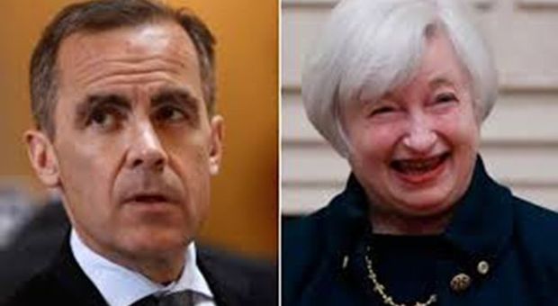 La Fed e la Banca di Inghilterra a braccetto verso l'aumento dei tassi