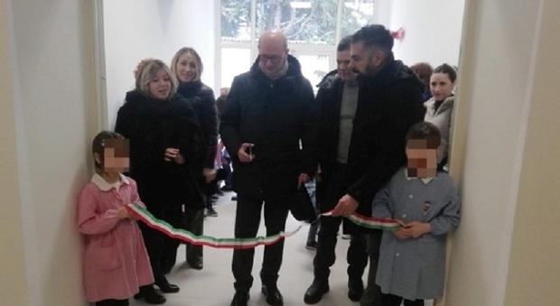 L'inaugurazione delle tre aule all'Edificio Scolastico di via Perugina