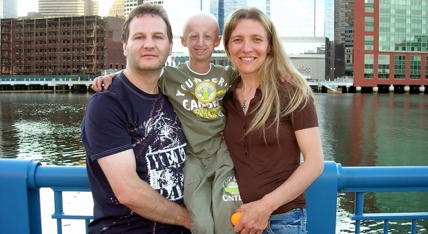 Sammy Basso con il papà Amerigo e la mamma Laura