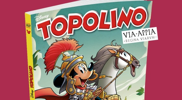 La copertina di Topolino dedicata alla Via Appia