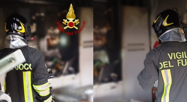 Portogruaro. Il piano cottura prende fuoco, fiamme sui pensili della cucina: due persone intossicate