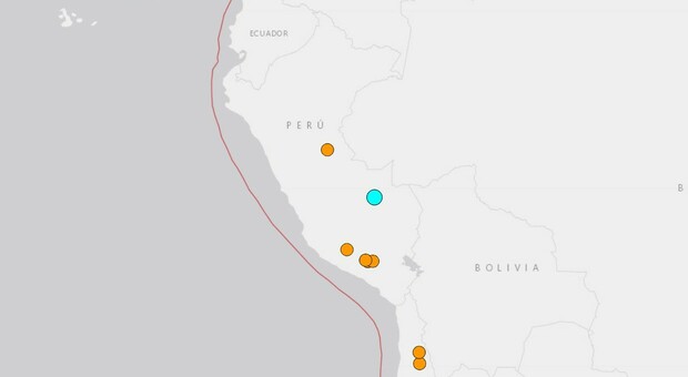 Terremoto, fortissima scossa nella notte in Perù: magnitudo 5.7 nella regione Madre de Dios
