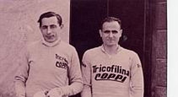 Michele Gismondi e Fausto Coppi in una foto d'epoca