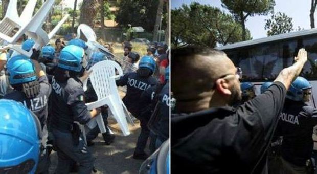 Roma, manifestazione anti-immigrati di residenti e Casapound a Casale San Nicola: scontri con la polizia, 14 feriti