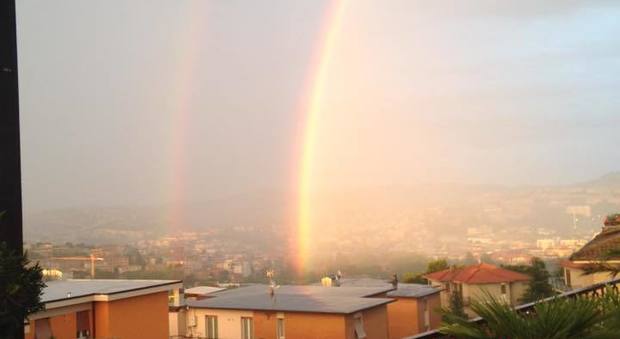 Doppio arcobaleno ad Ancona