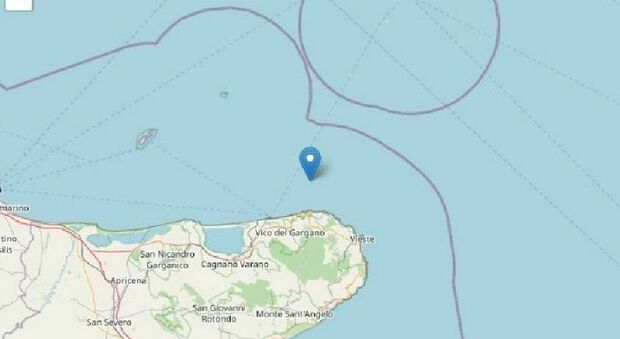 Terremoto a largo dell'Adriatico in Puglia: magnitudo 3.0 a 16 km di profondità