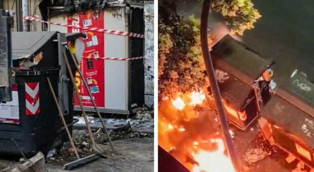 Rifiuti, nei quartieri è già rivolta: cassonetti bruciati in strada