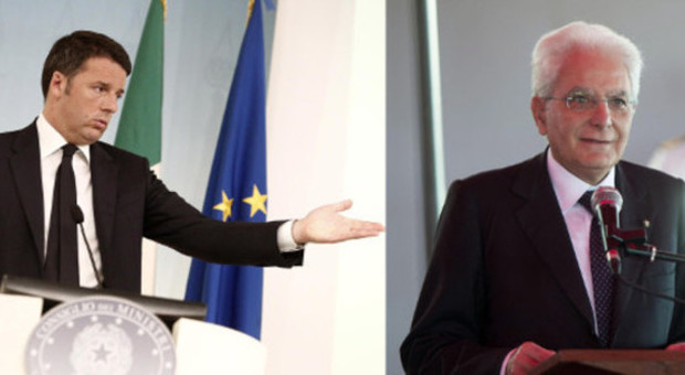 Il premier Renzi e il Capo dello Stato, Mattarella