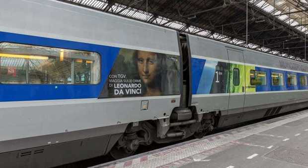 Leonardo da Vinci anche in treno: installazioni sul Tgv che collega Parigi con Torino e Milano
