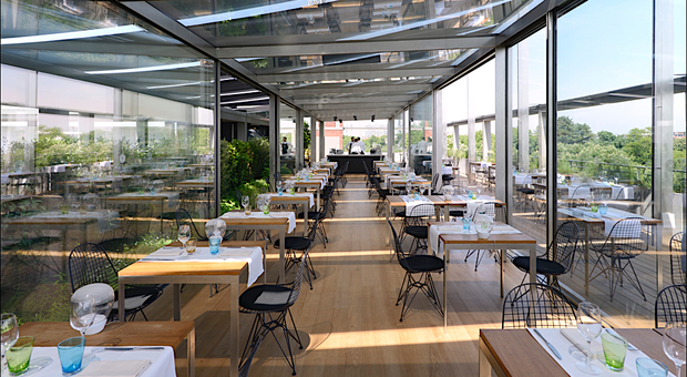 Milano: Terrazza Triennale, la cucina gourmet in uno scrigno di vetro