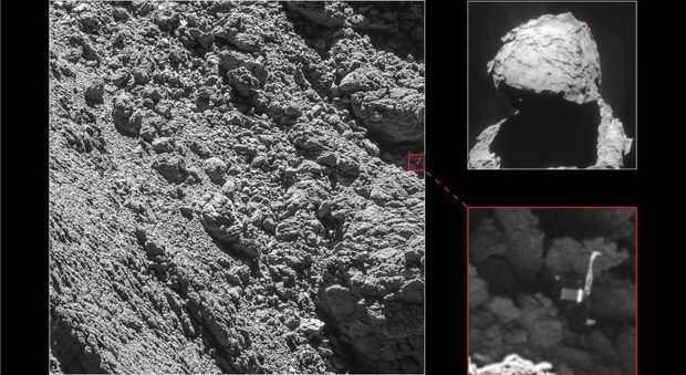 L'immagine di Philae ripresa dalle apparecchiature di Rosetta