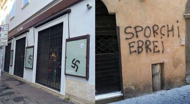 Nuove scritte antisemite a Roma minacce e svastiche sui muri tra via Appia e Cola di Rienzo