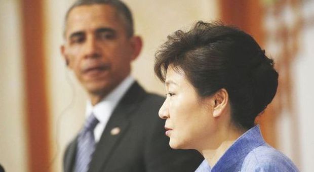 Obama e Park Geun-Hye, presidente della Corea del Sud