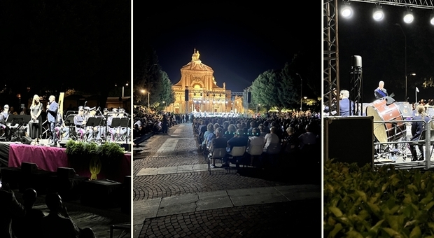 Grande pubblico per il concerto della banda musicale della polizia di stato ad Assisi