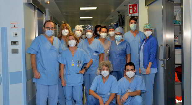 Il personale in prima linea alla Terapia intensiva centrale di Padova
