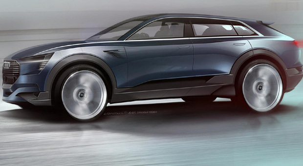 Il concept e-tron quattro di Audi al salone di Francoforte 2015