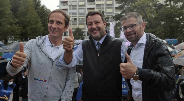 Massimiliano Fedriga, Matteo Salvini, Marco Dreosto