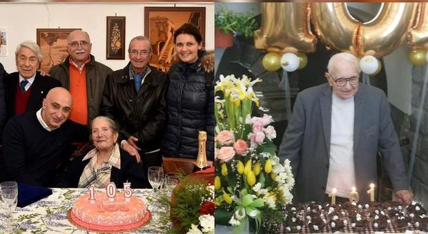 Cent'anni e non sentirli: festa grande per i due «nonni» di Piano di Sorrento