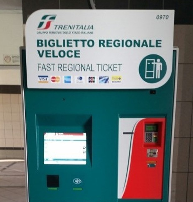 La biglietteria automatica dell stazione di Rieti