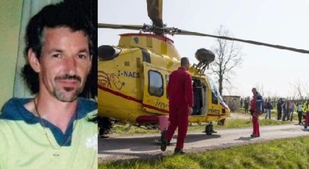 Gaetano Benetton e l'elicottero del Suem
