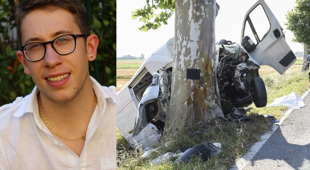 Nicolas Lazzarin, 23 anni, di Cavarzere (Venezia), è morto in un incidente lungo la Strada regionale 443, tra Rovigo e Villadose