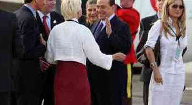 Federica Gagliardi con Berlusconi (foto Cesare Martucci - Ansa)