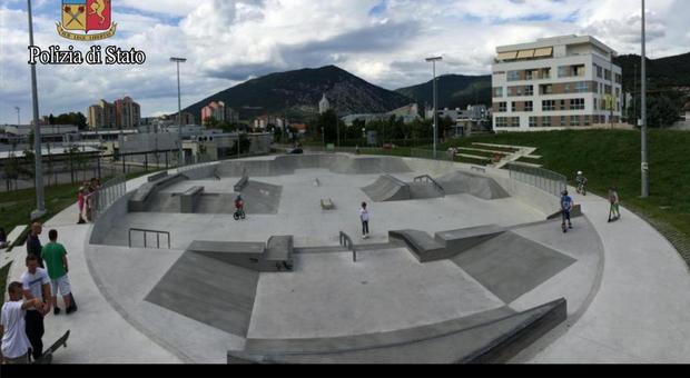 Lo Skate Park di Nova Gorica dove avveniva lo spaccio