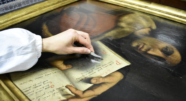Il restauro dell'olio su tavola raffigurante Francesco Arsilli, opera di Sebastiano del Piombo