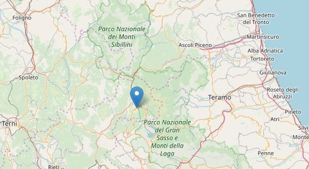 Scossa di terremoto magnitudo 2.3 con epicentro ad Amatrice avvertita anche nelle Marche